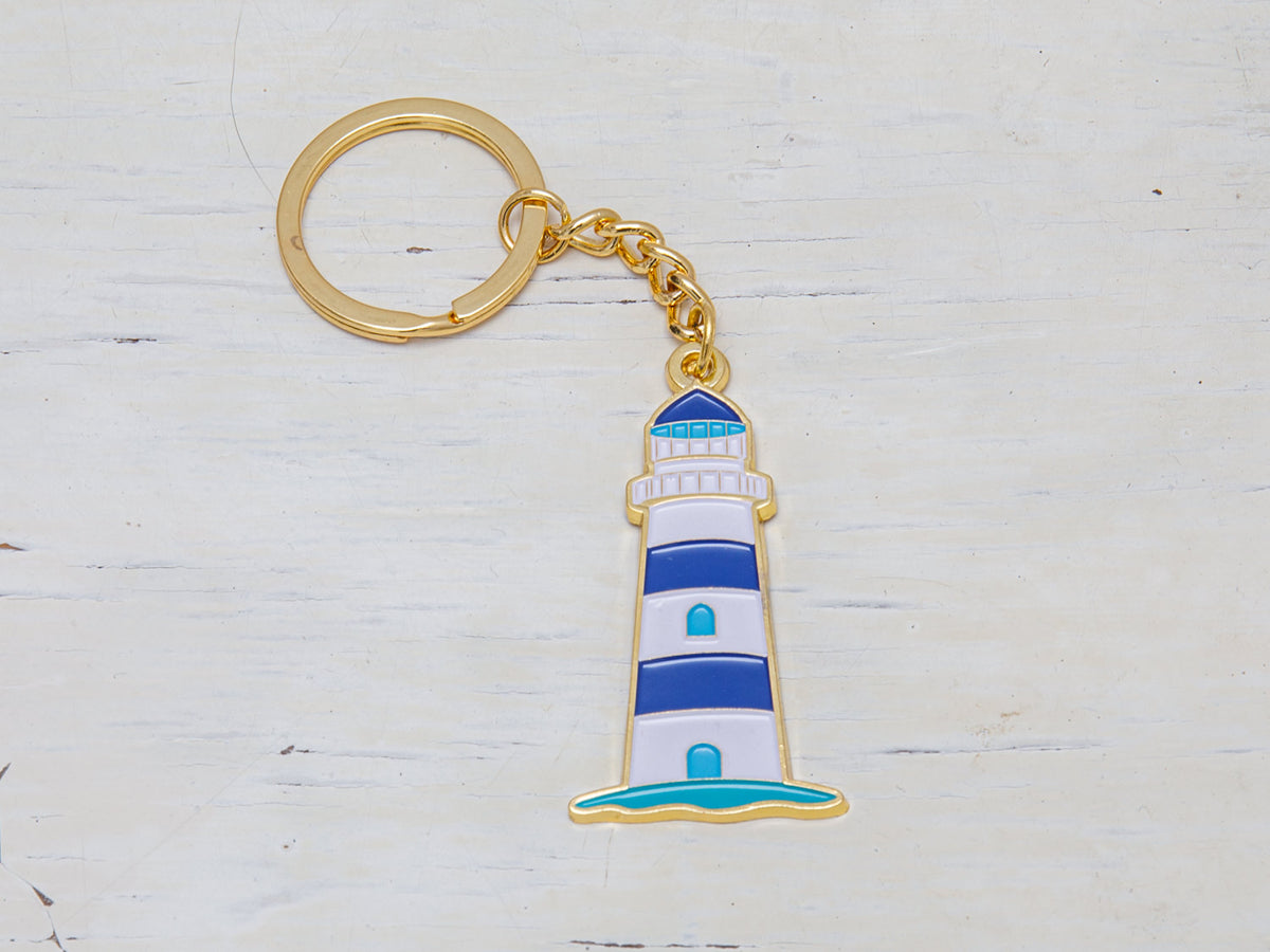 Leuchtturm blau  Schlüsselanhänger