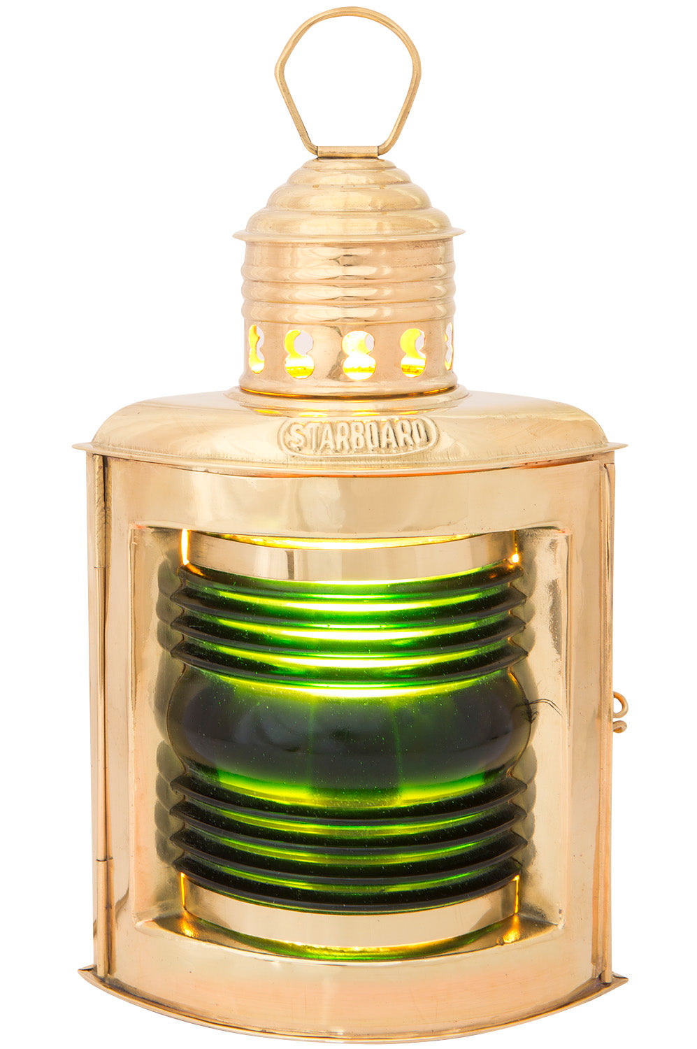 Steuerbordlampe Messing elektrisch 23cm