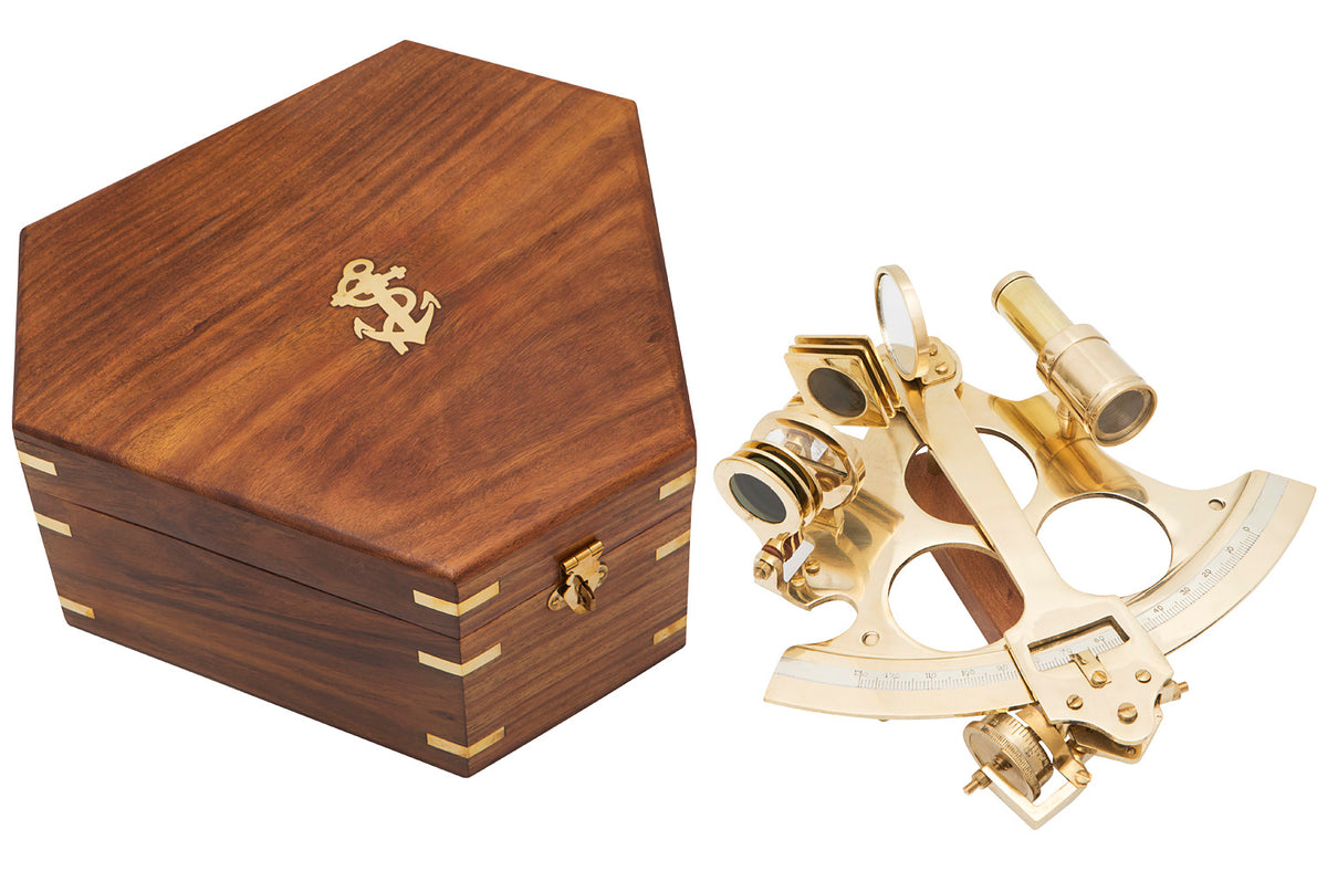 Deko Sextant Messing 12cm