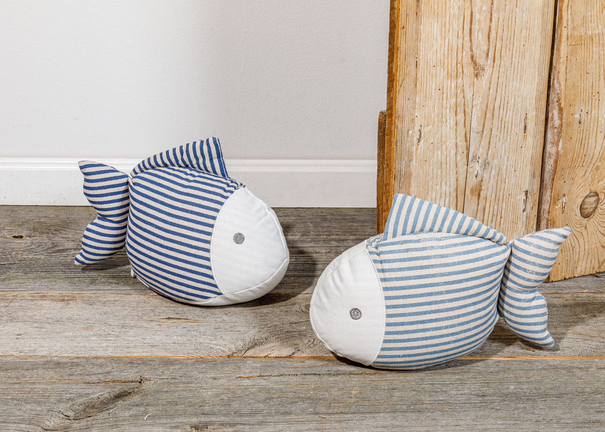 Türstopper Fische blau weiß, Set