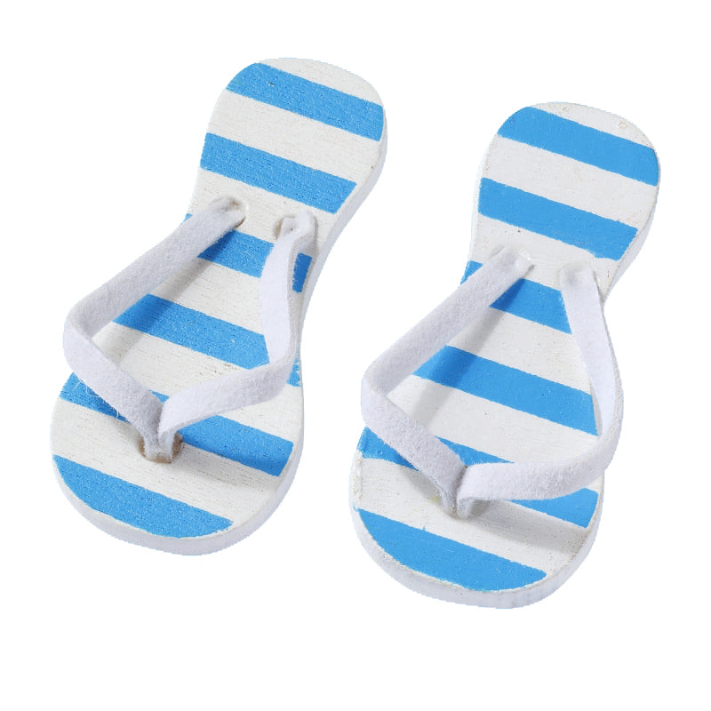 Deko Flip Flops blau gestreift