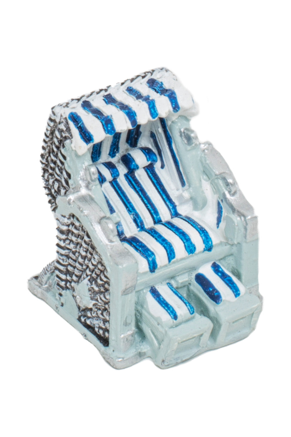 Deko Mini Strandkorb blau weiss