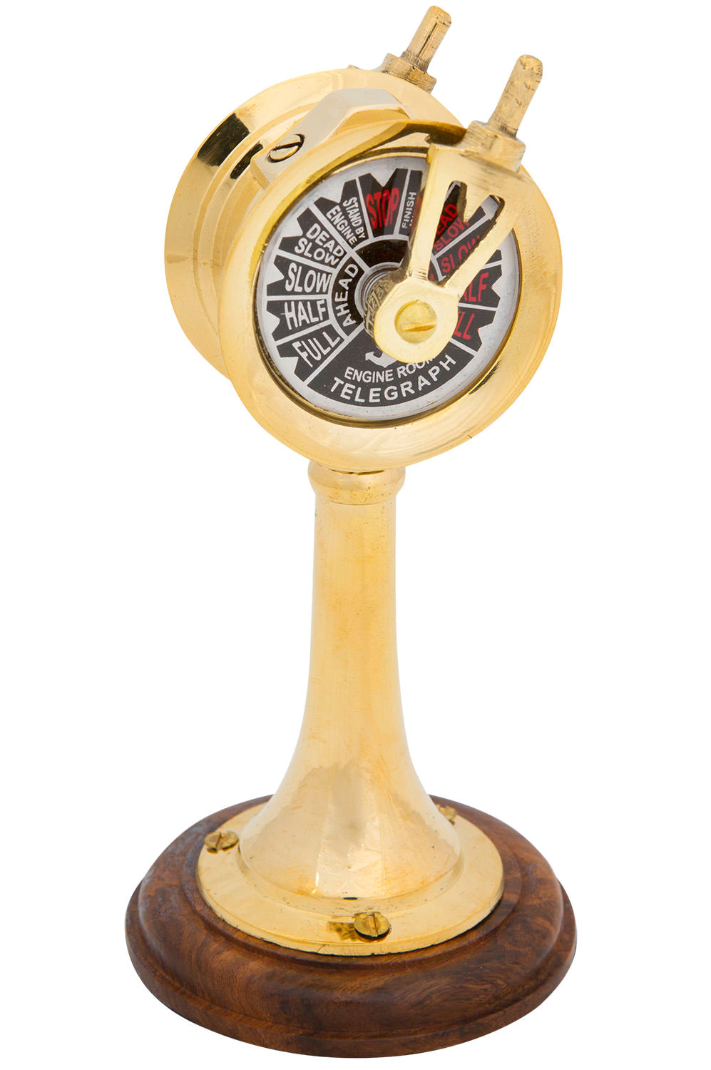 Kleiner Maschinentelegraph Messing Antik