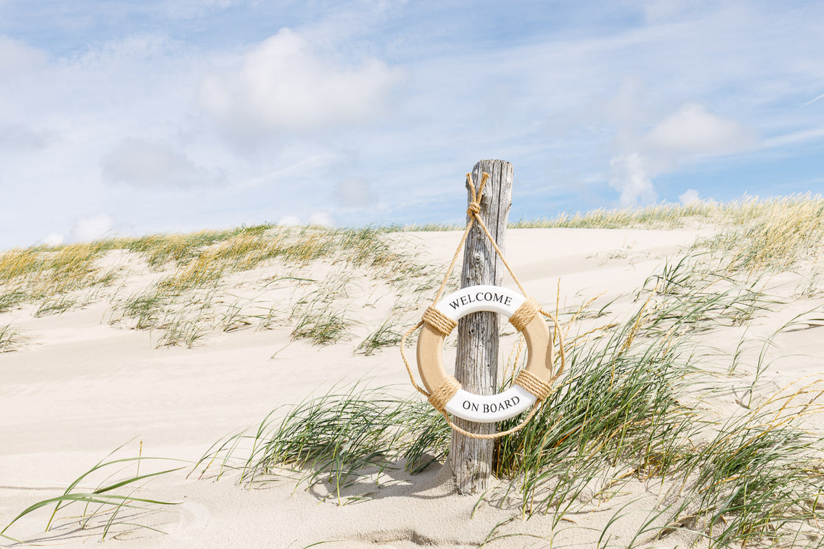 Dekoration Rettungsring beige 35cm