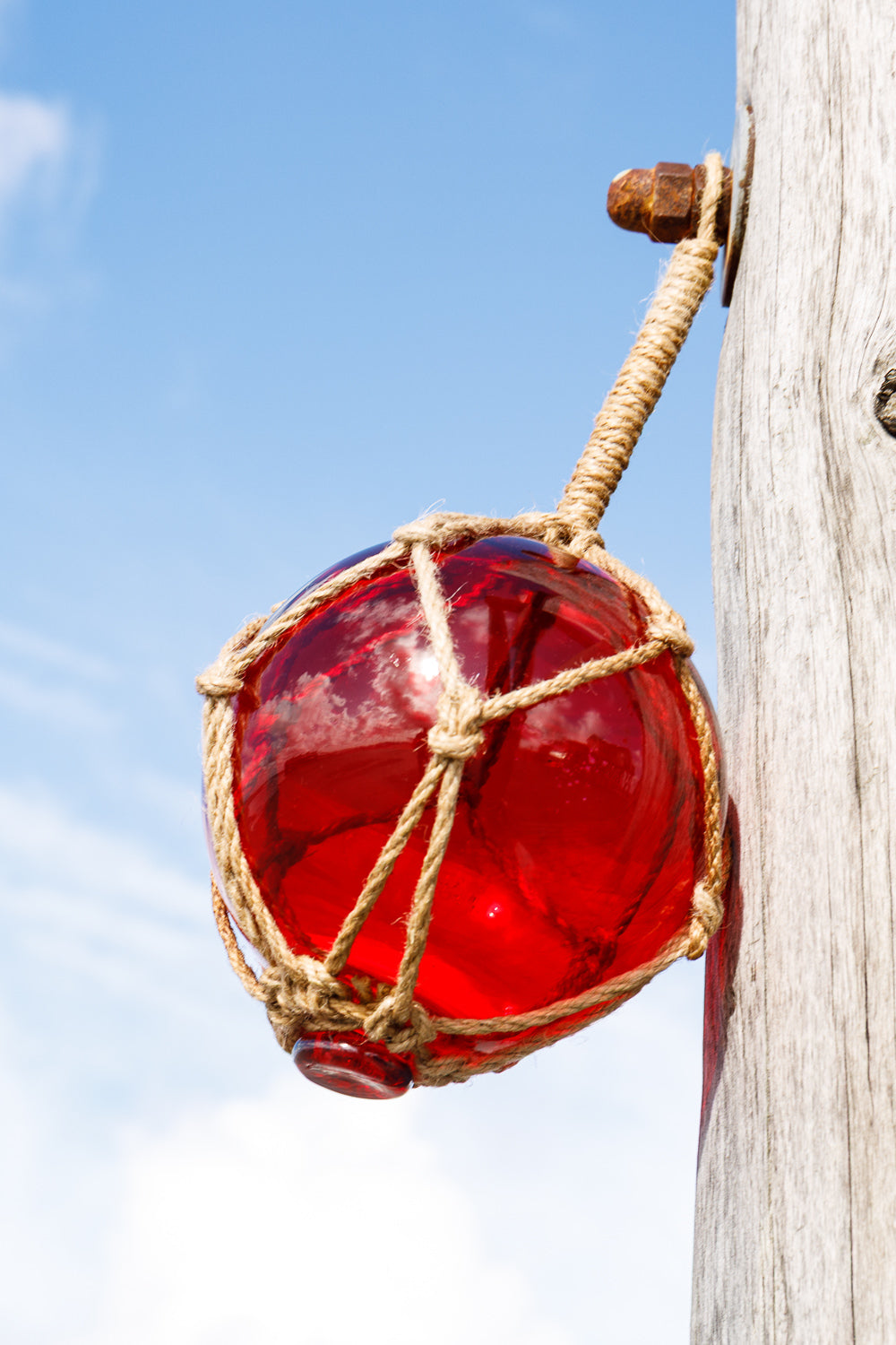 Rote Deko Fischerkugel 15cm