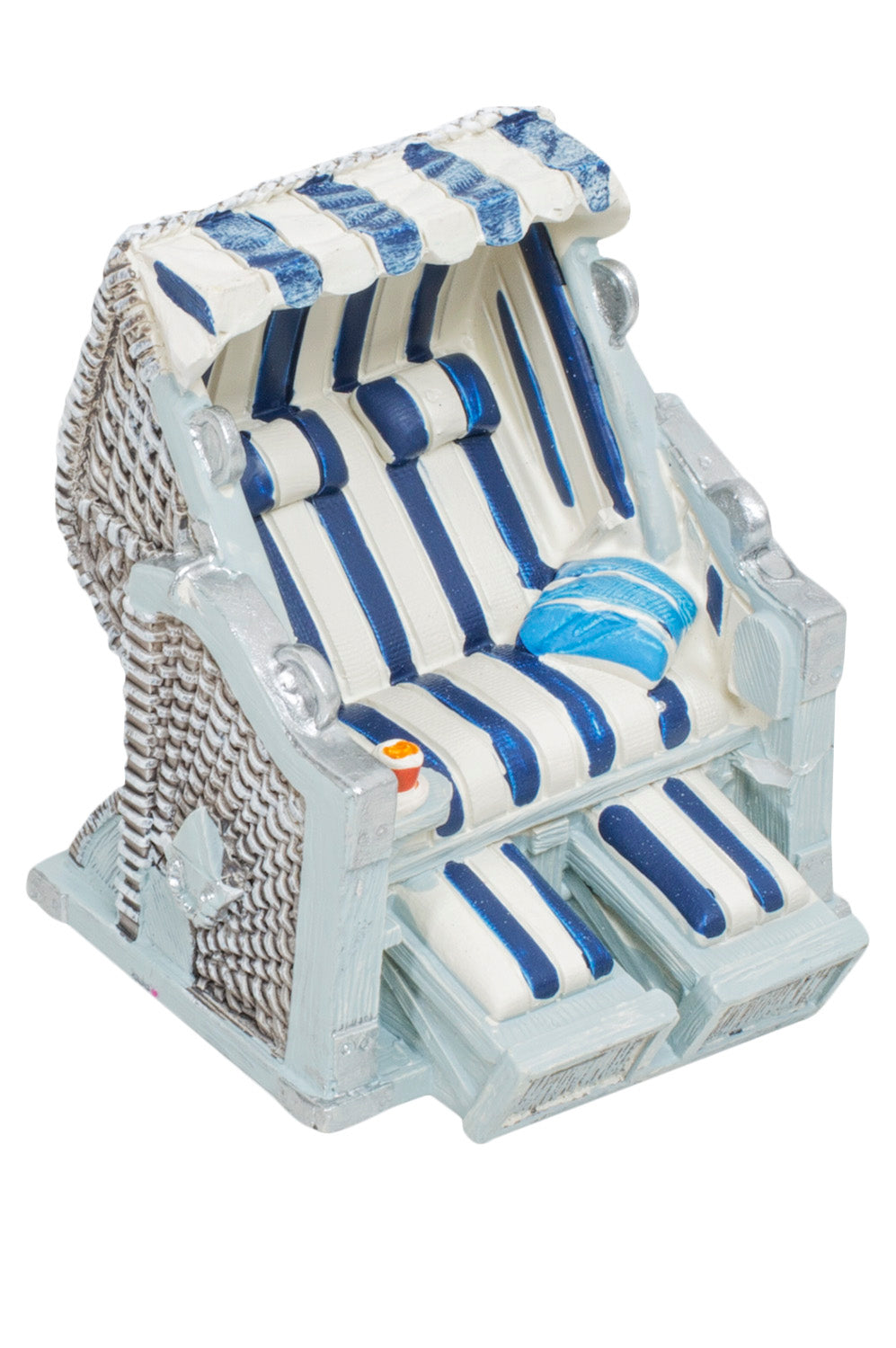 Strandkorb blau weiss 6,5cm