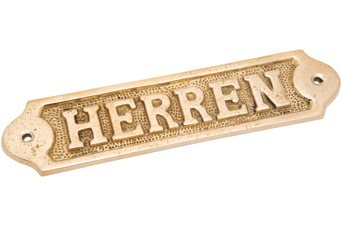 Türschild Messing Herren