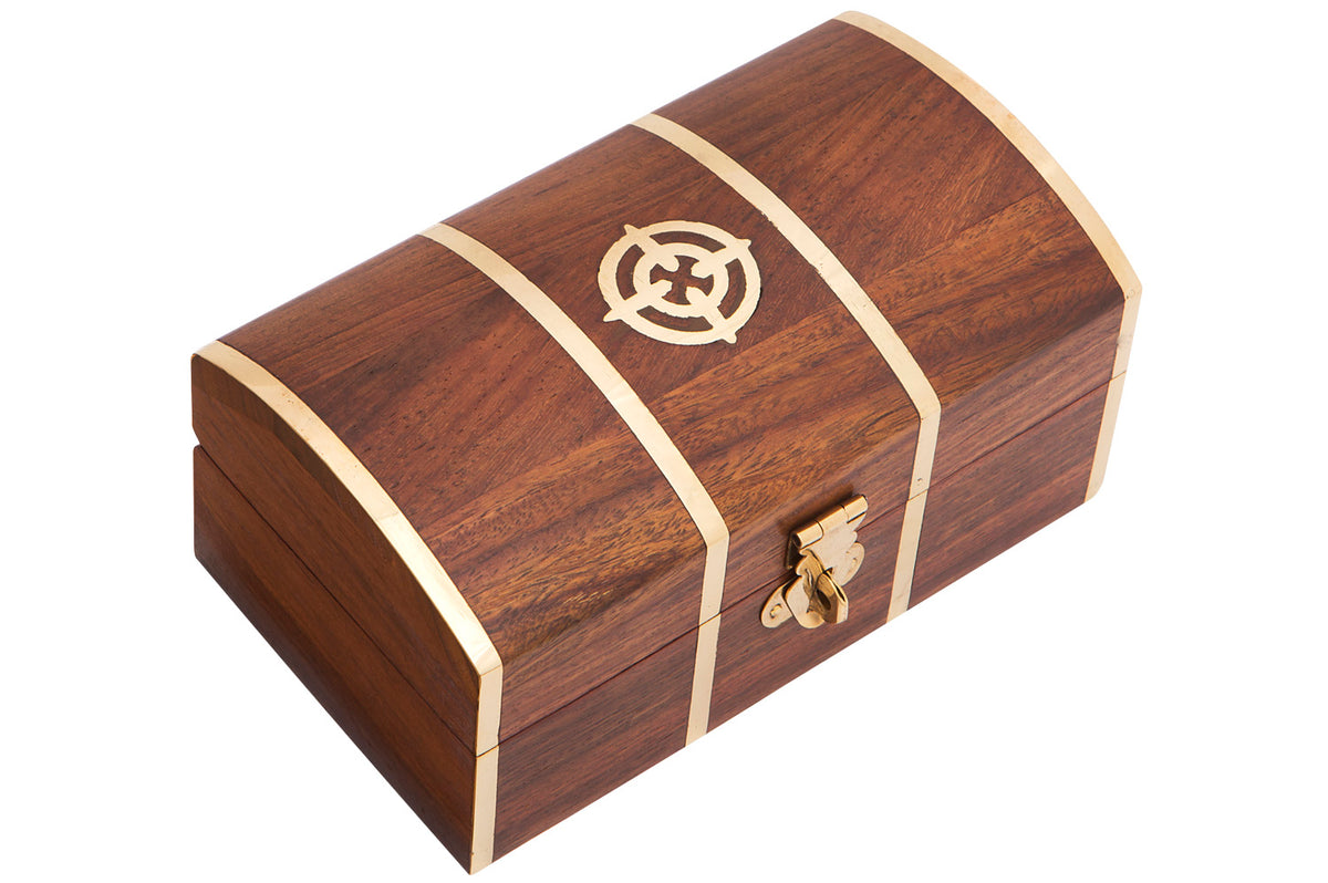 Schatzkiste Holz, 14cm