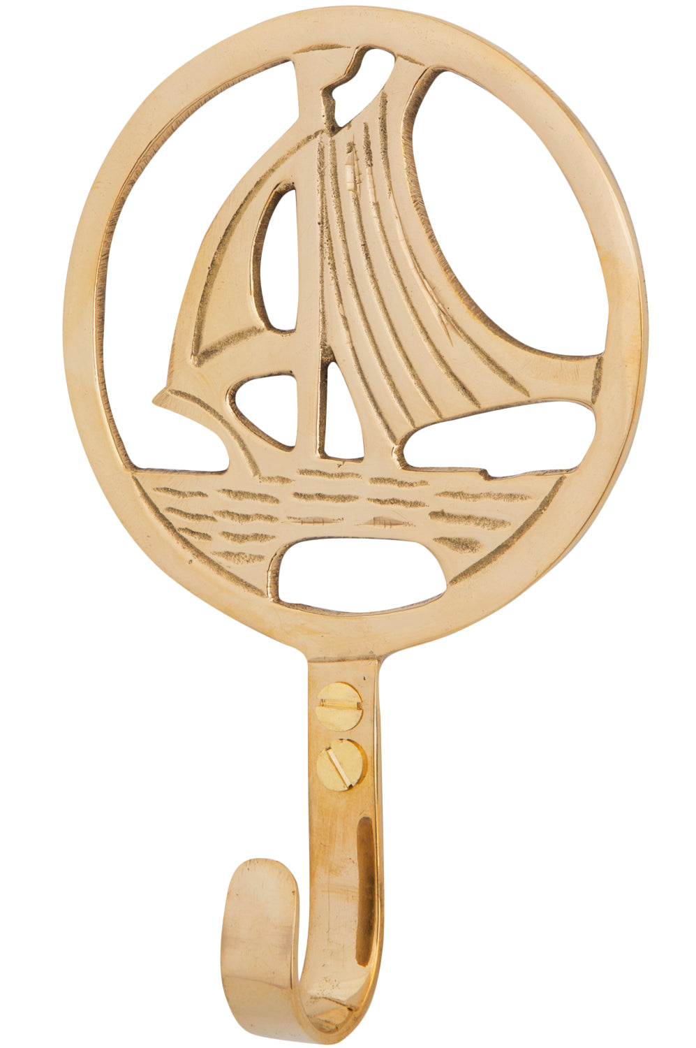 Segelschiff Kleiderhaken Messing