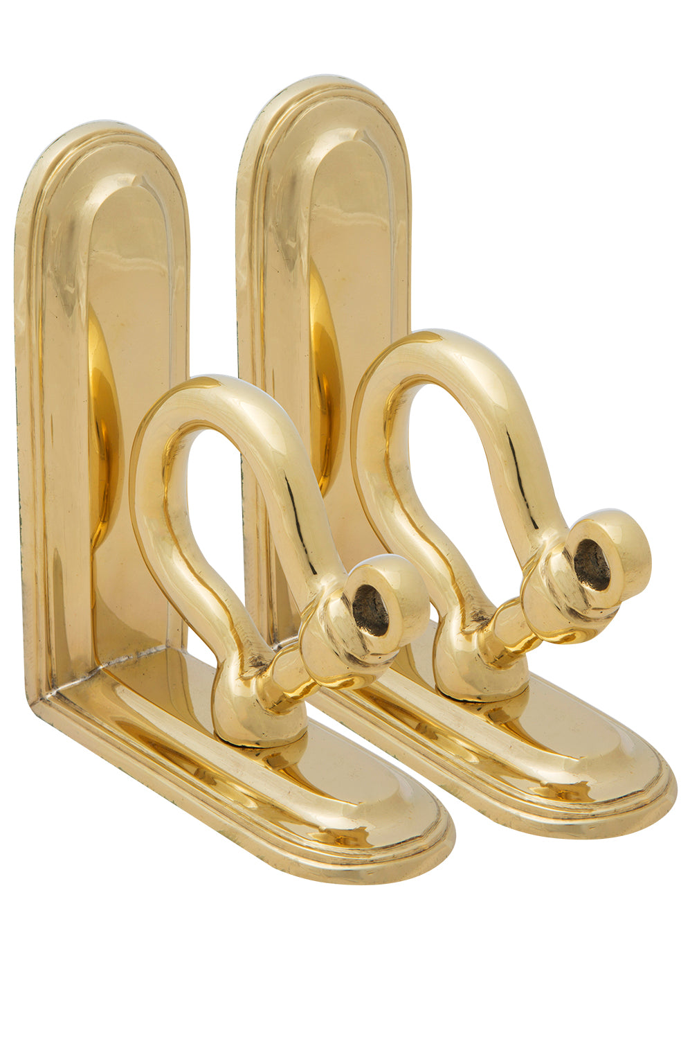 Buchstützen Messing, Schäkel