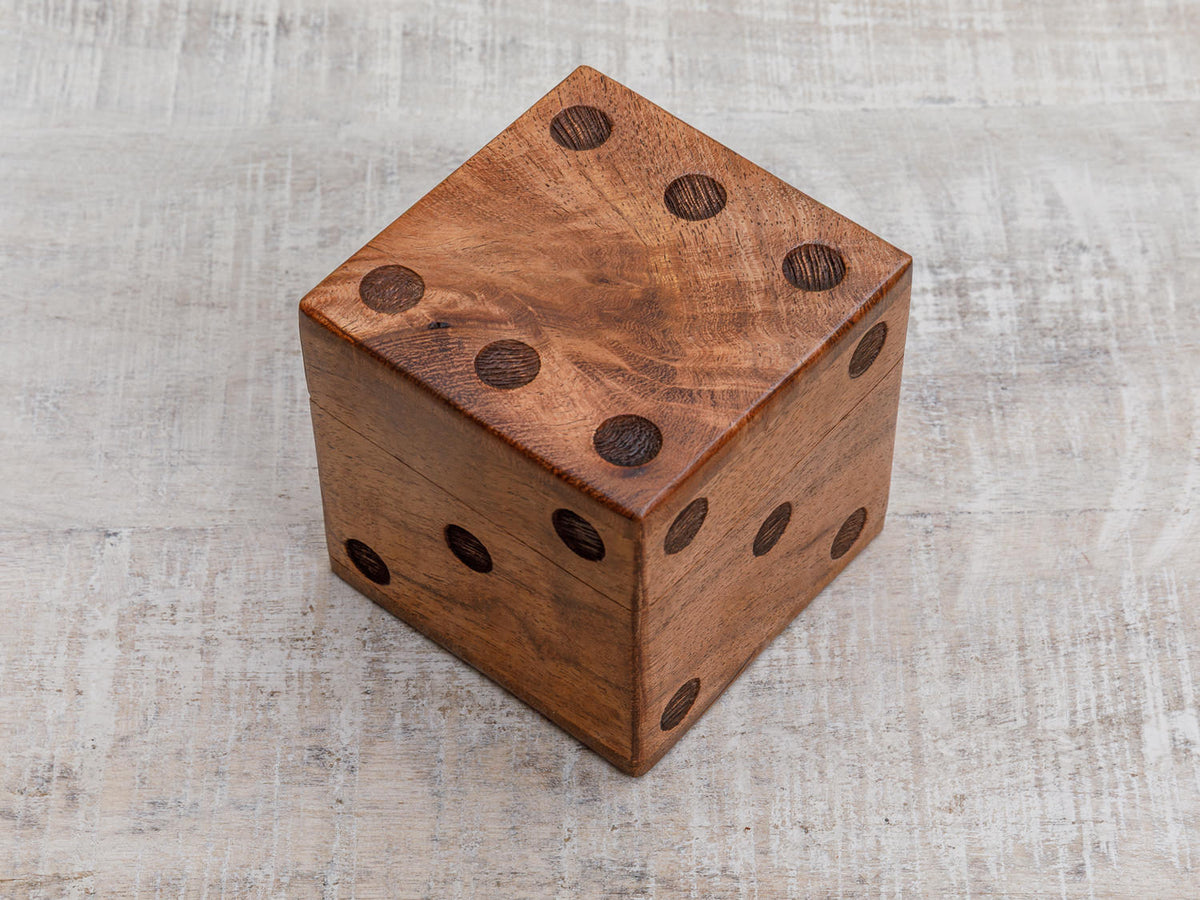 Würfel Box Holz mit 6 Würfeln