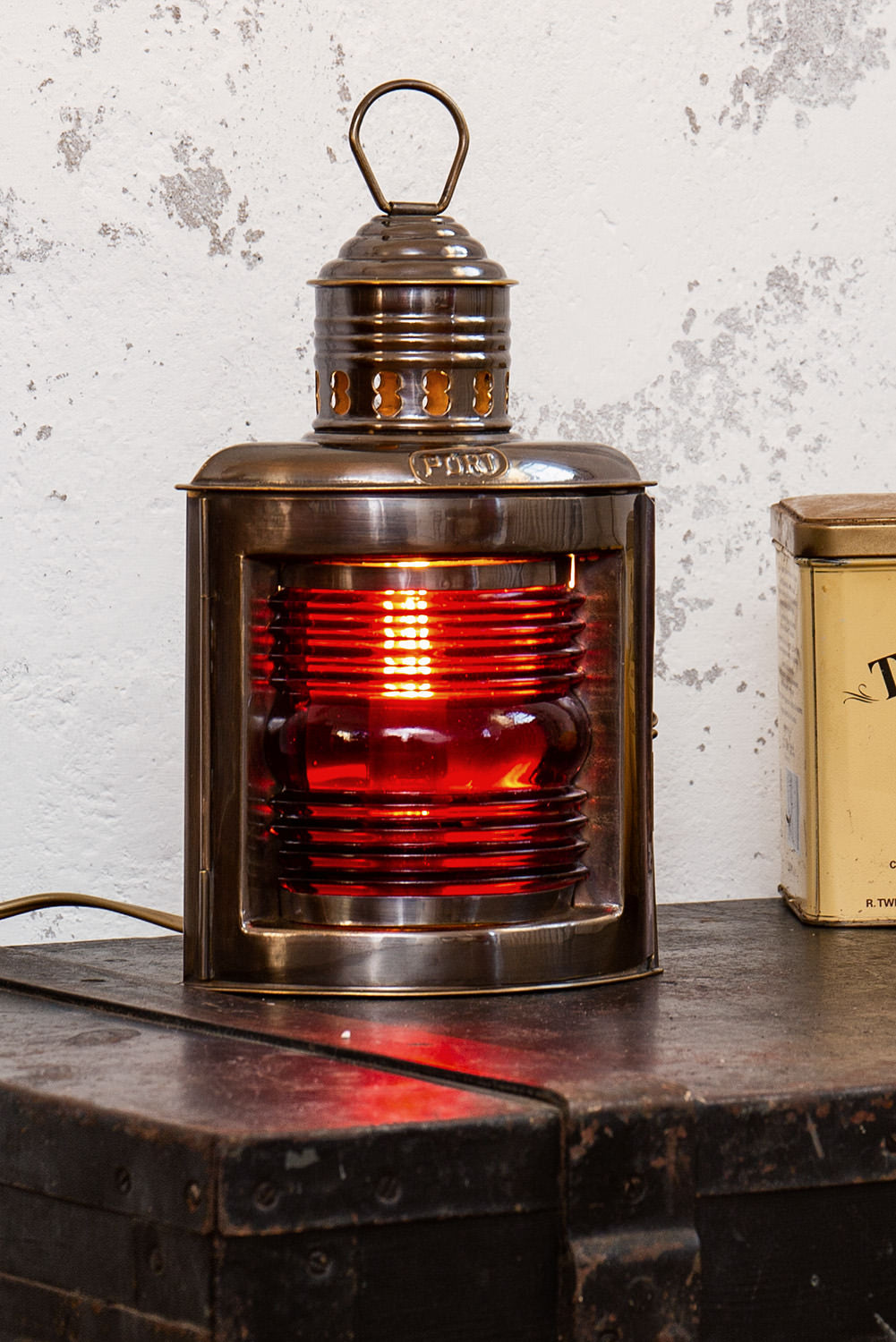 Backbordlampe antik Elektrisch