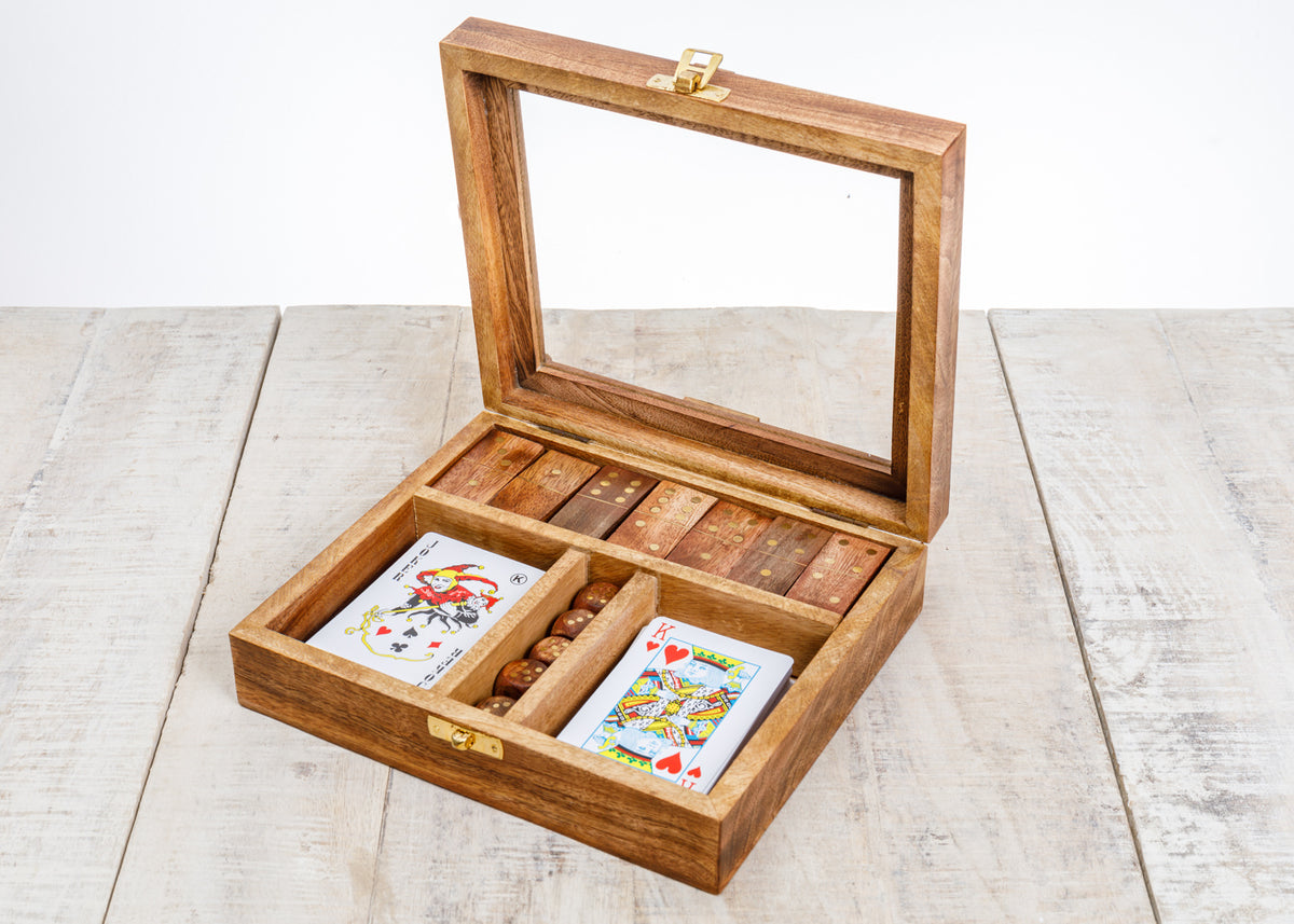 Karten Würfel Domino Box