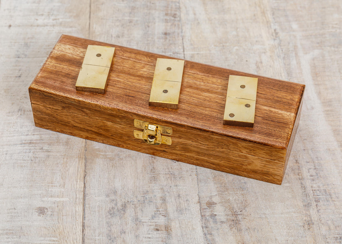 Domino Spiel Holzbox