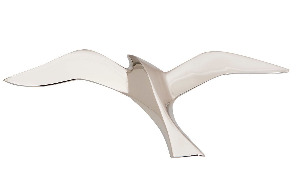 Möwe vernickelt Wandhänger, 15cm