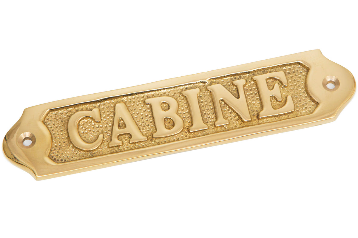 Messing Türschild CABINE