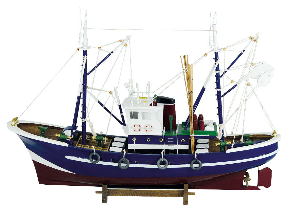 Dekoration Fischkutter Holz Fertigmodell