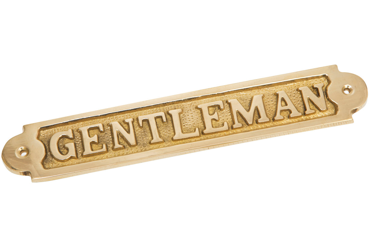 Türschild Messing GENTELMAN