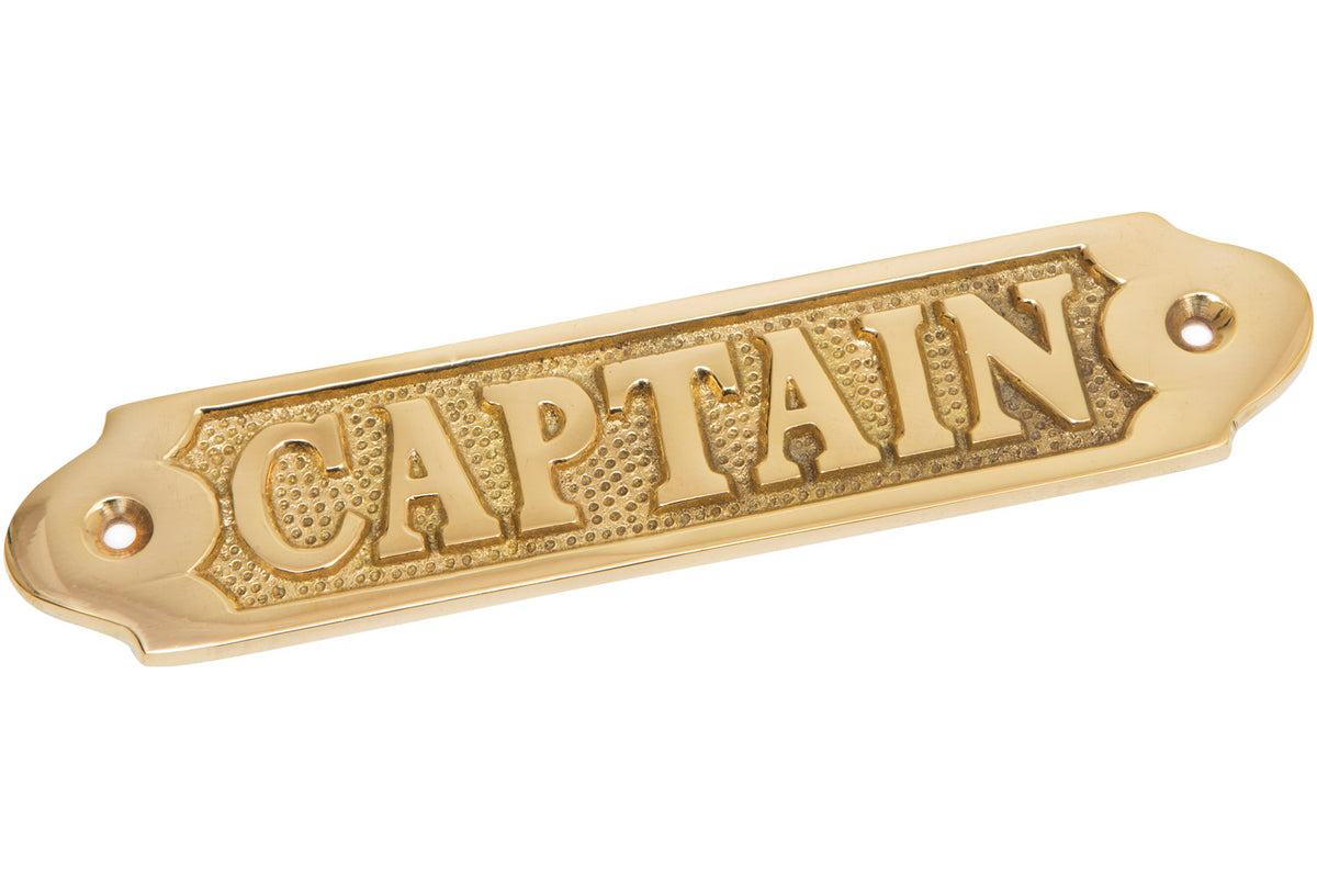 Messing Türschild CAPTAIN
