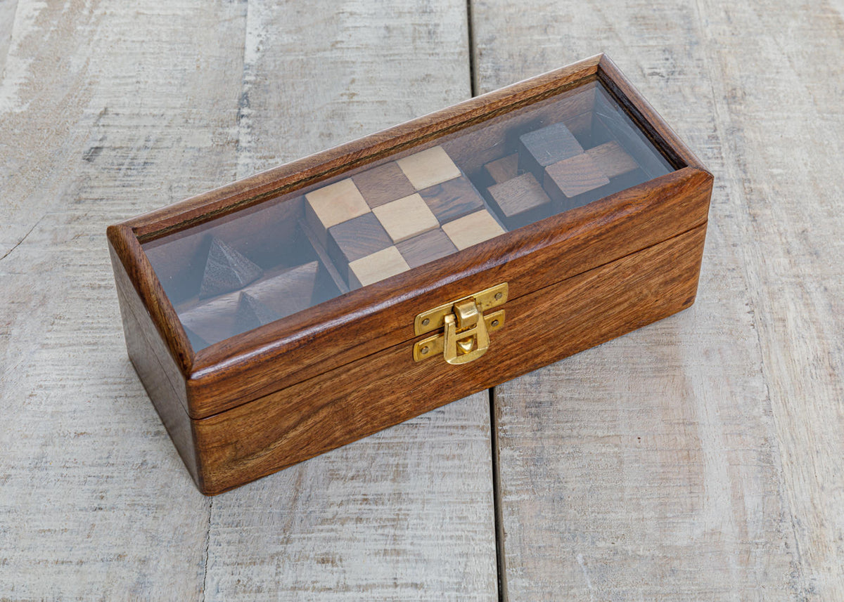 Drei Knobelspiele in der Box