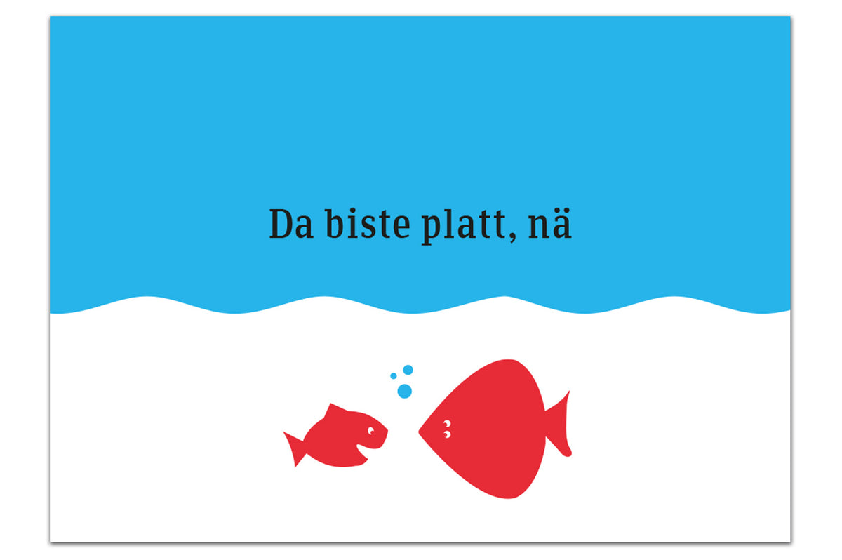 Grußpostkarte von Chatlab Da biste platt,nä