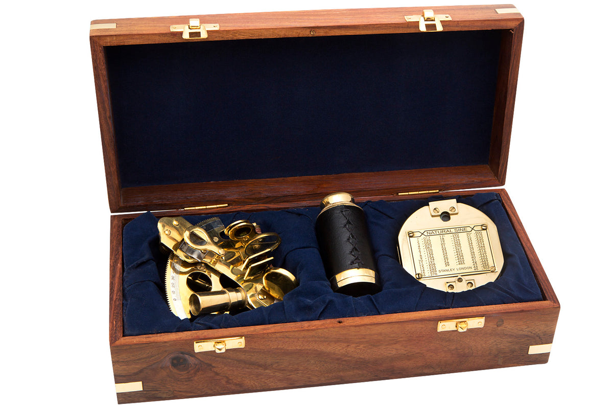 Marine Set Sextant Teleskop Kompass