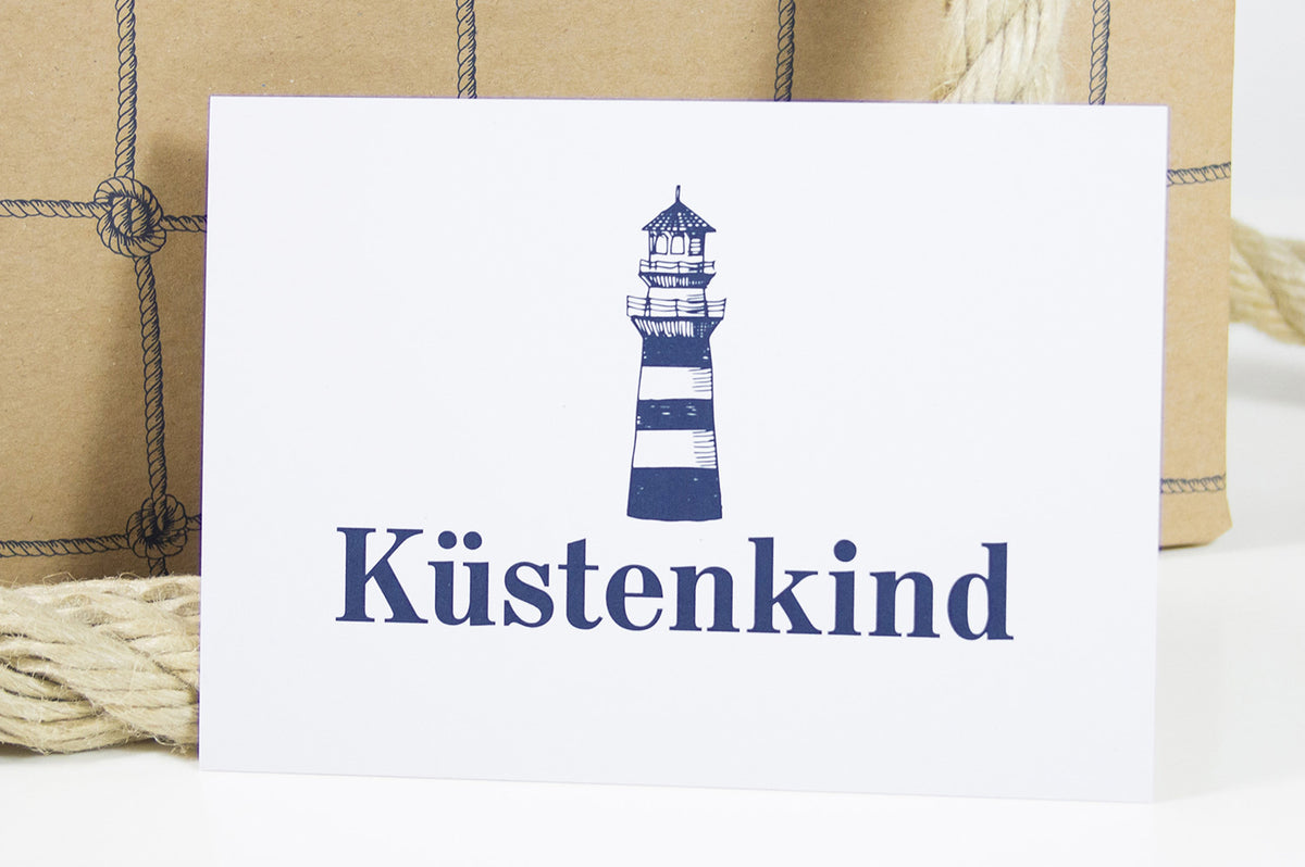 Postkarte Küstenkind