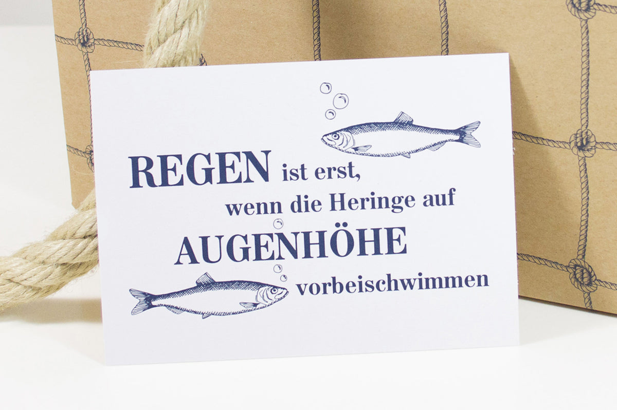 Postkarte Regen ist...