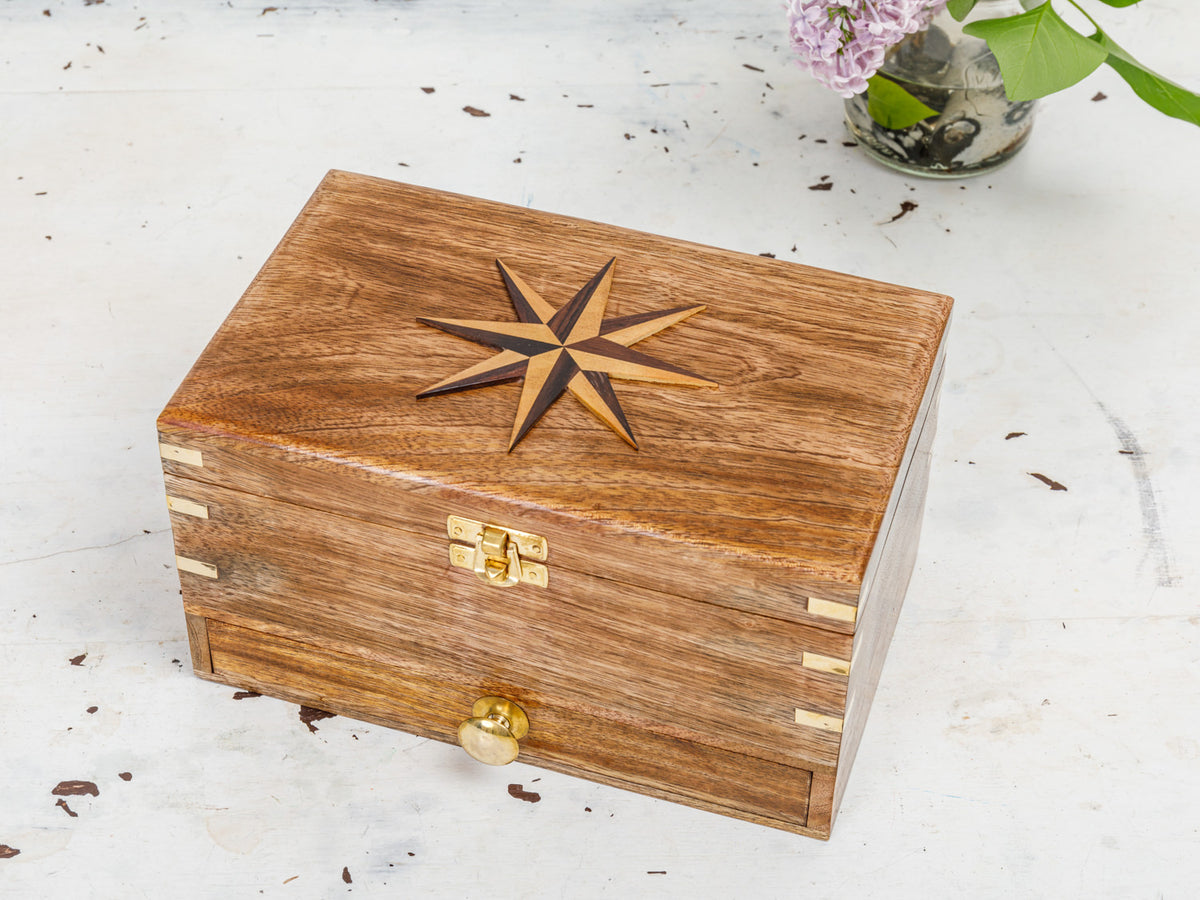 Schreibtisch Holzbox
