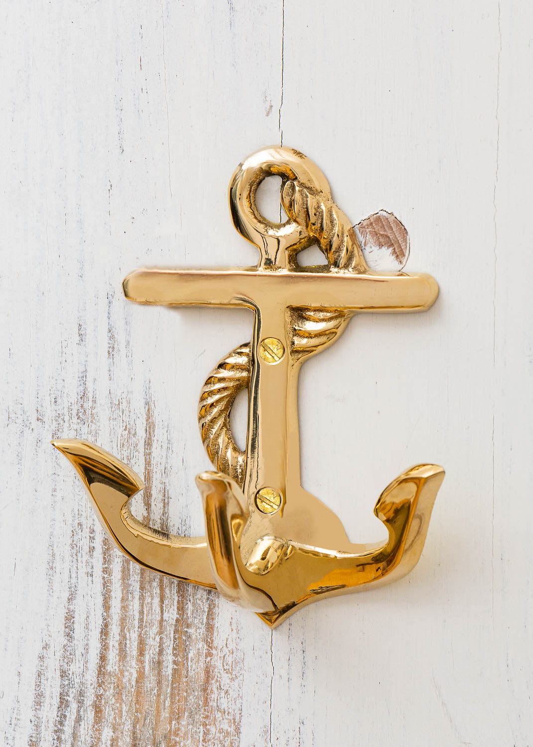 Kleiderhaken Anker Messing