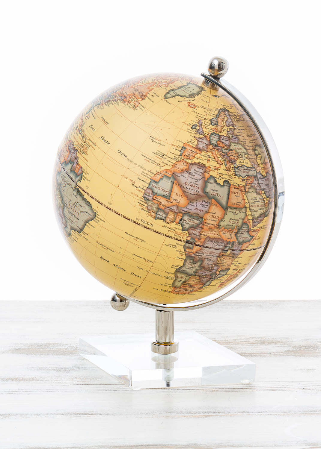 Beige Globus 12cm chromlook