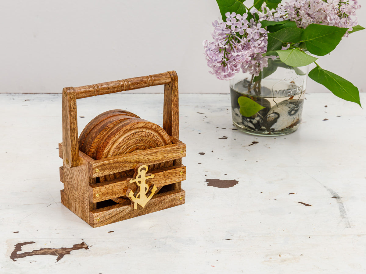 Getränkeuntersetzer Holz Mango