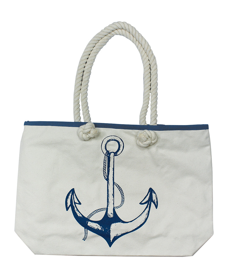 Einkaufstasche blau Anker