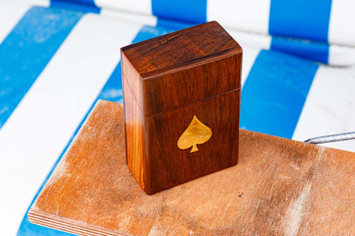 Kartenspiel Holzbox