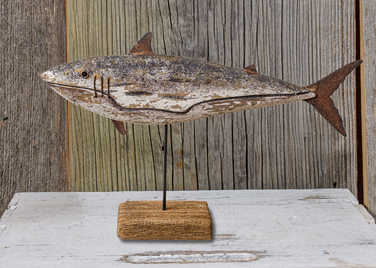 Deko Fisch aus Holz auf Ständer