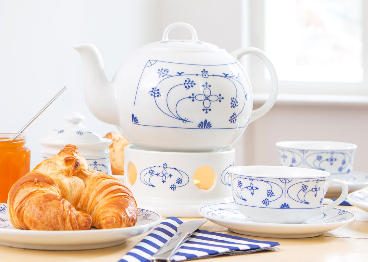 Indisch Blau Dekor Teekanne 1l rund