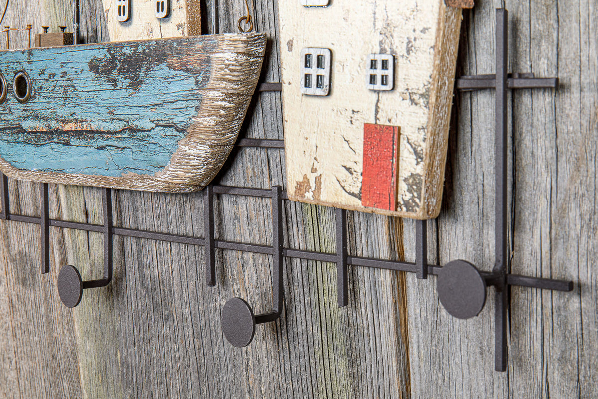 Metall Garderobenhaken mit Schiff