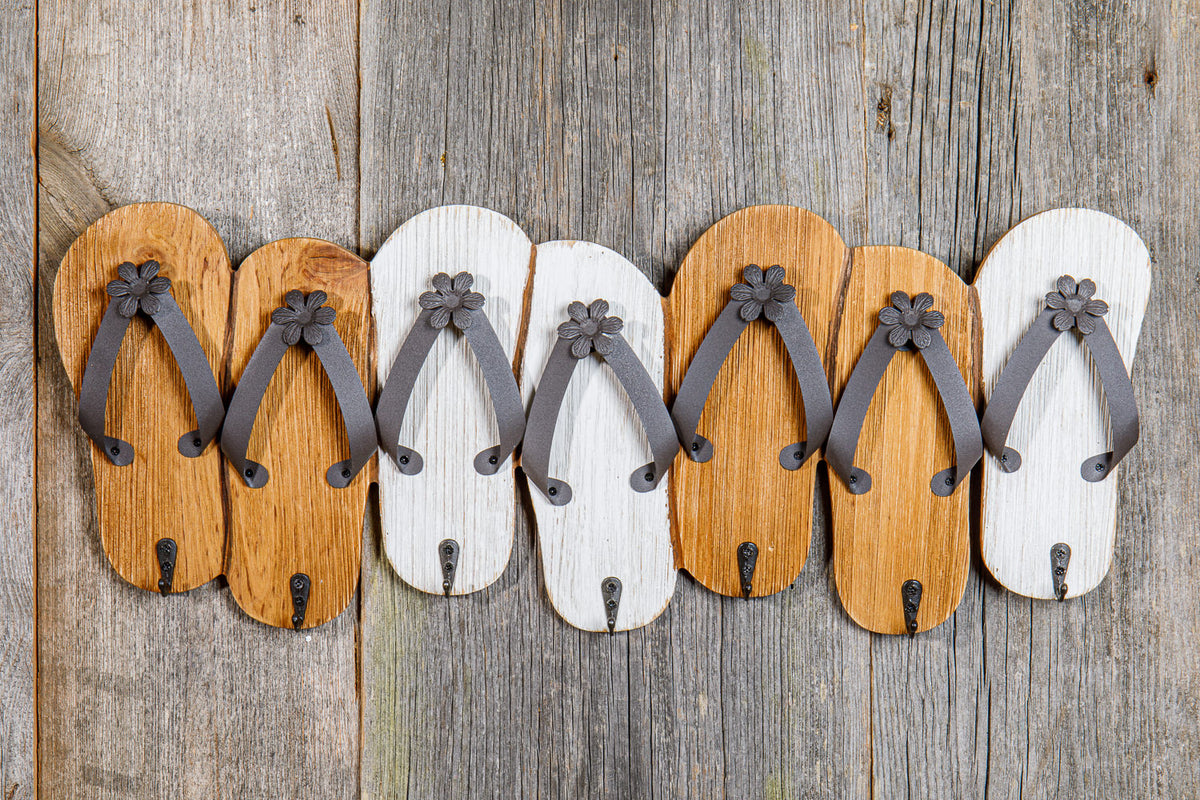 Garderobe Holz maritim Flip Flops