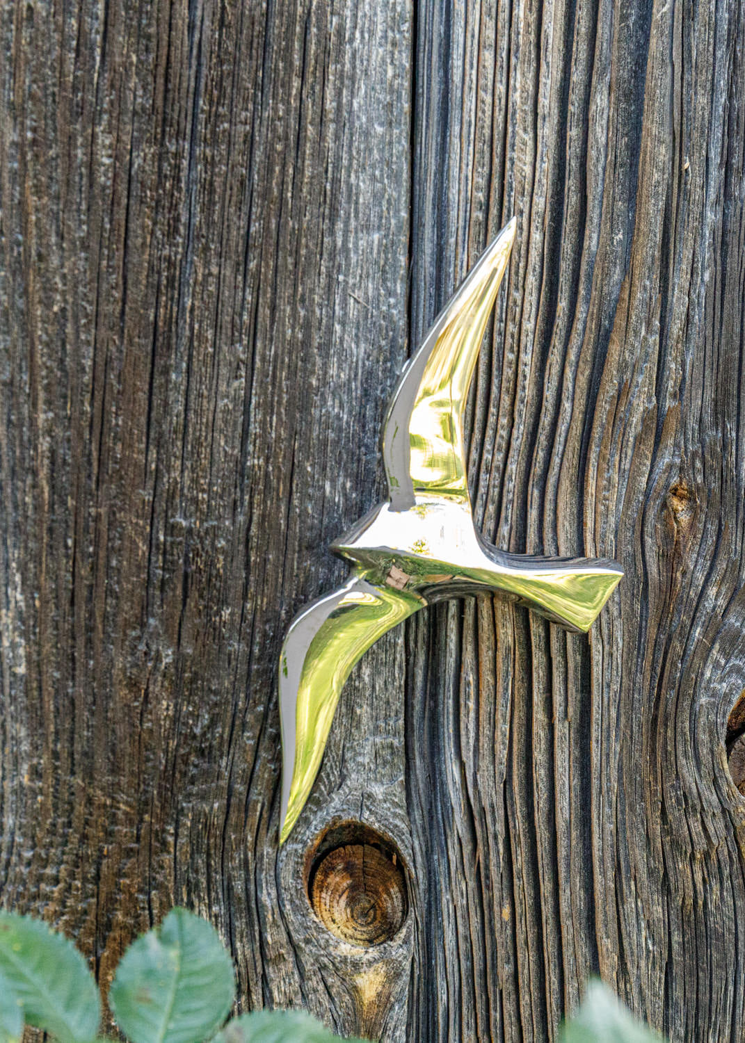 Möwe vernickelt Wandhänger, 15cm